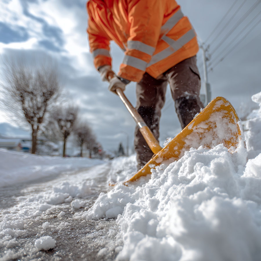 Da Guade Andi beim Schneeschaufeln